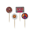 Retro Groovy Cupcake Toppers