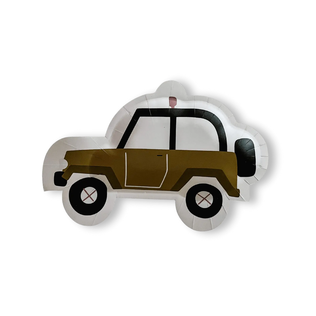 Safari Jeep Dessert Paper Party Plate (8pcs)