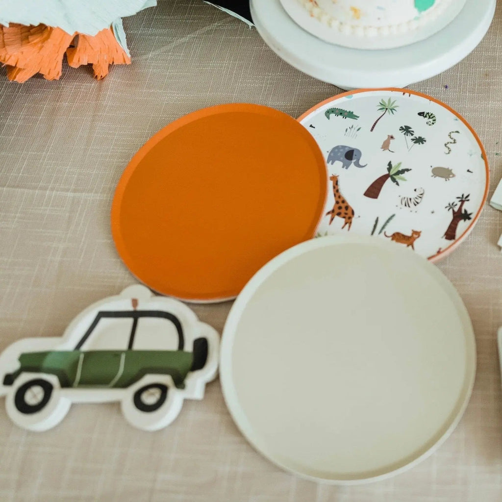 Safari Jeep Dessert Paper Party Plate (8pcs)