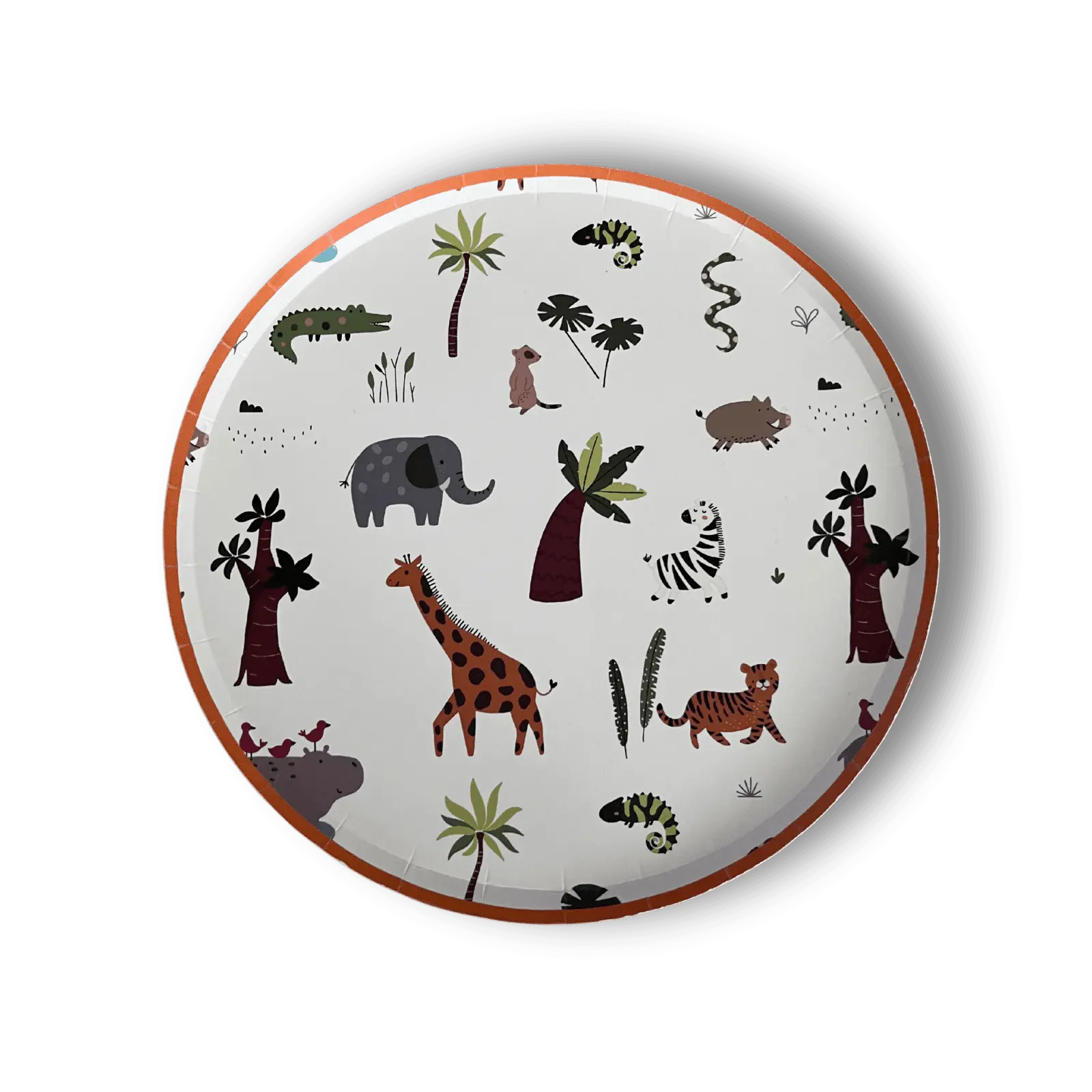 Safari Large Paper Party Plate (8pcs)