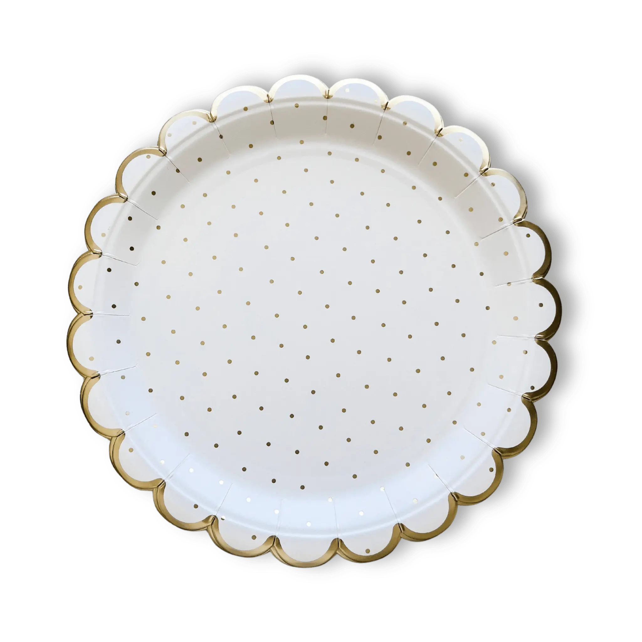 Scalloped Polka Dot Party Paper Plate (8pcs)