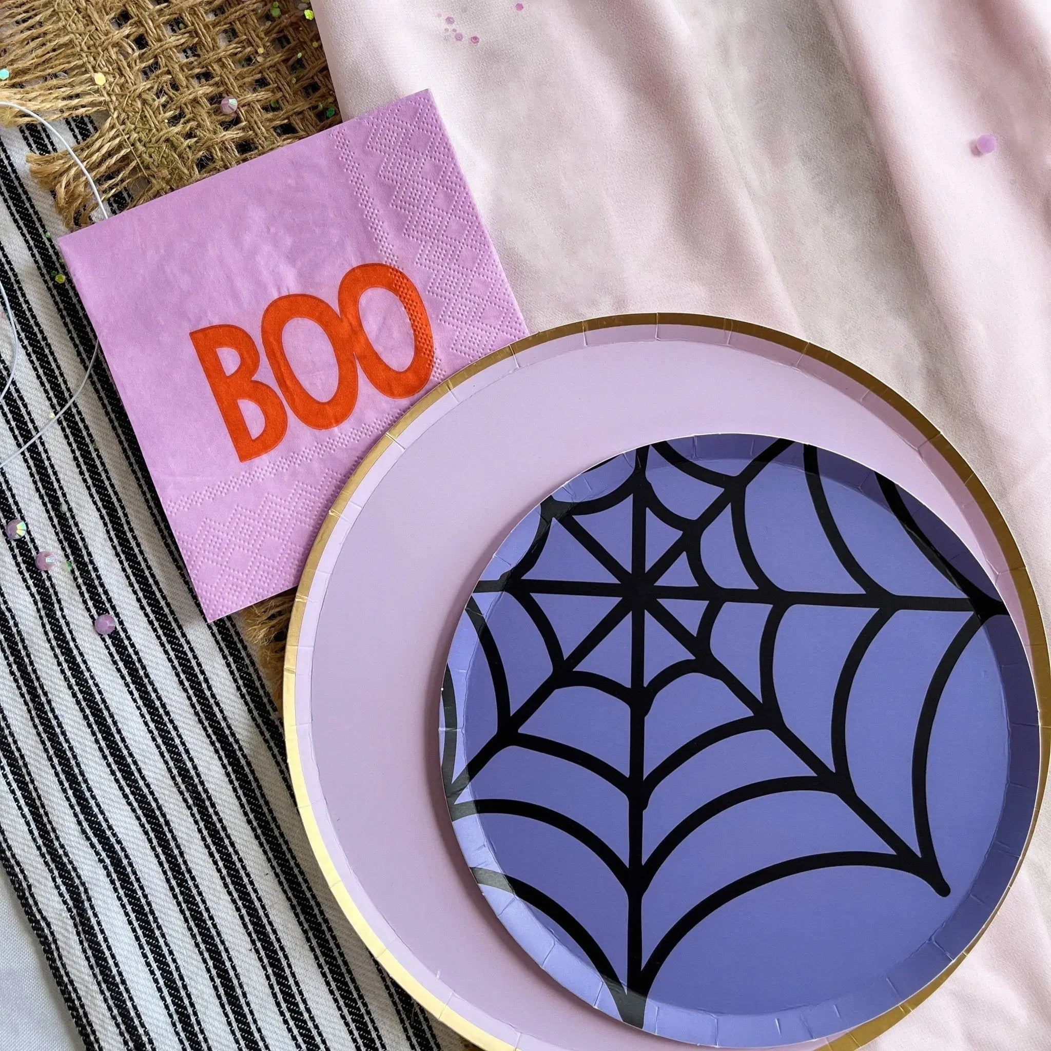 Small Spider Web Dessert Plate (8pcs)