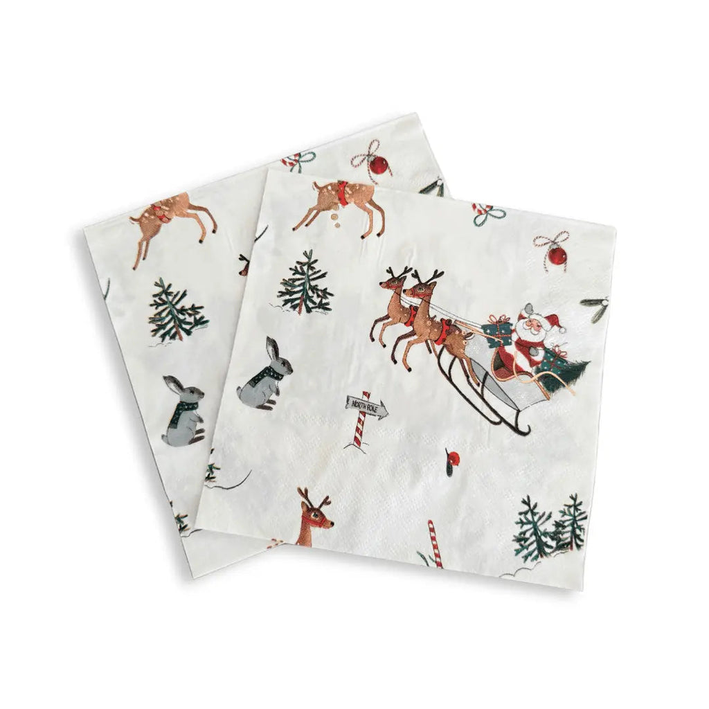 Sparkling Santa Dinner Napkins (24pcs)