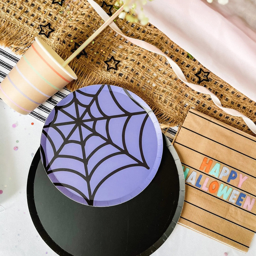 Small Spider Web Dessert Plate (8pcs)