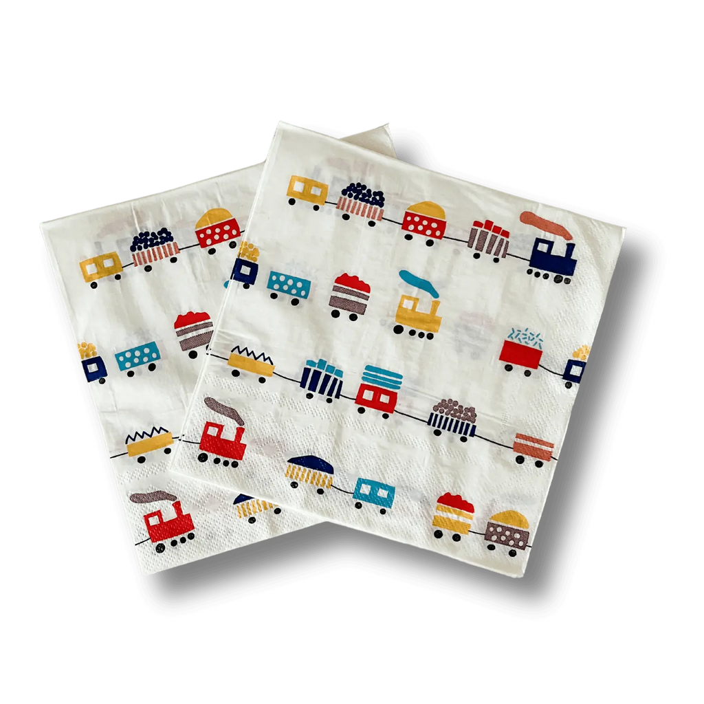 Train Large Disposable Paper Napkins (24pcs)