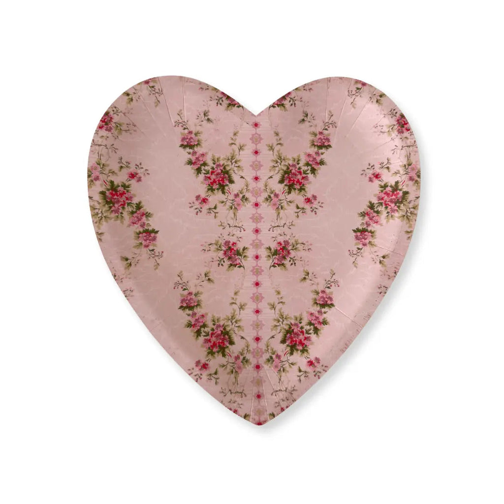 With Love Heart Shaped Plates, 12pcs